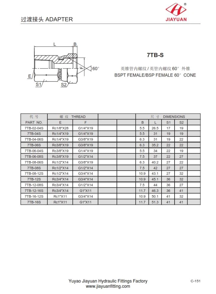 Adapter BSPT BSP Swivel Adaptor